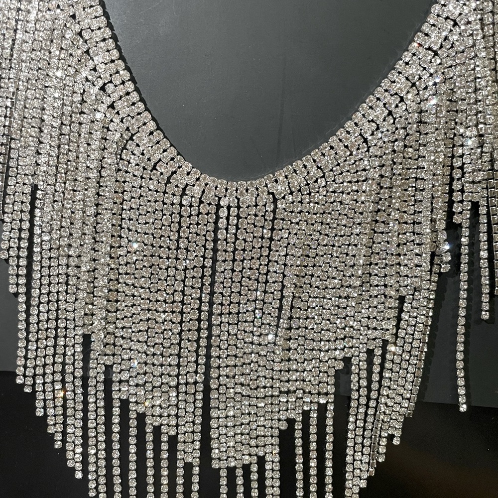 COPY - JEWEL CASCADE NECKLACE SILVER